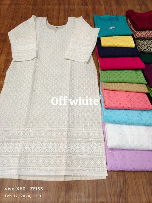Cotton Chikankari Kurti - Image 3