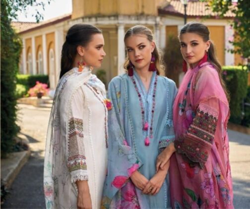 Beautiful Muslin Pakistani Suit - Image 2