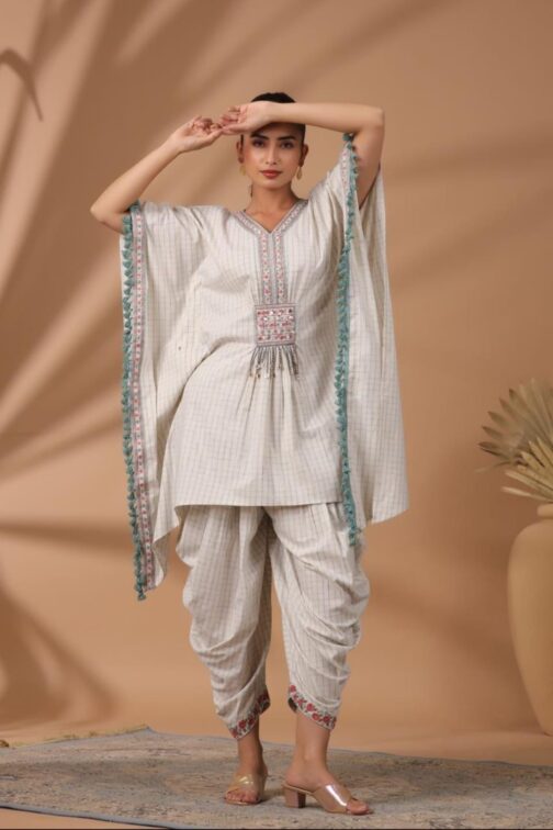 Cotton Kaftan Set With Boho Style - Image 5