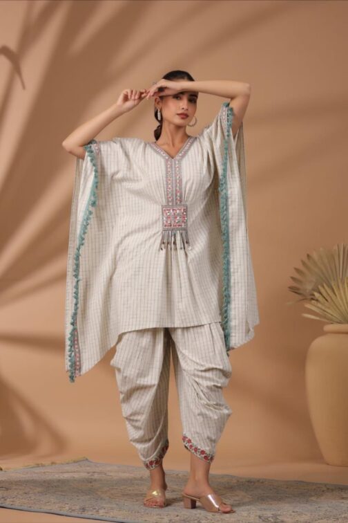 Cotton Kaftan Set With Boho Style - Image 4