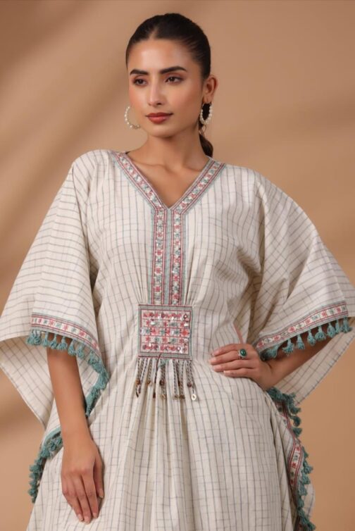 Cotton Kaftan Set With Boho Style - Image 9