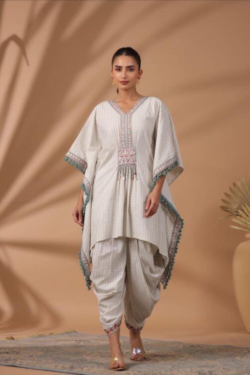 Cotton Kaftan Set With Boho Style - Image 3