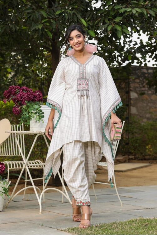 Cotton Kaftan Set With Boho Style - Image 2