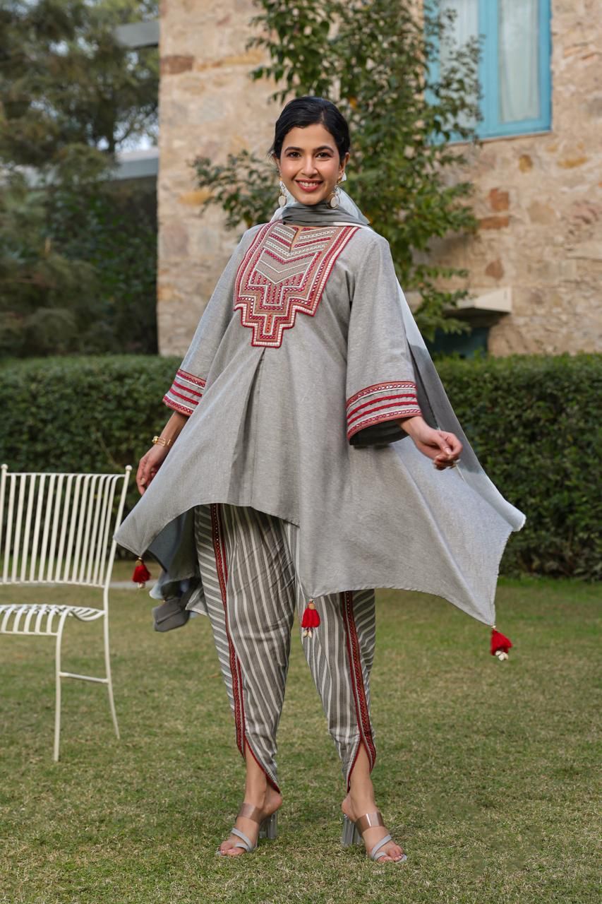 Designer Dhoti Coord With Dupatta