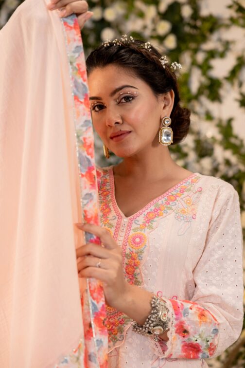 Anarkali Kurti With Digital Print & Embroidery - Image 5