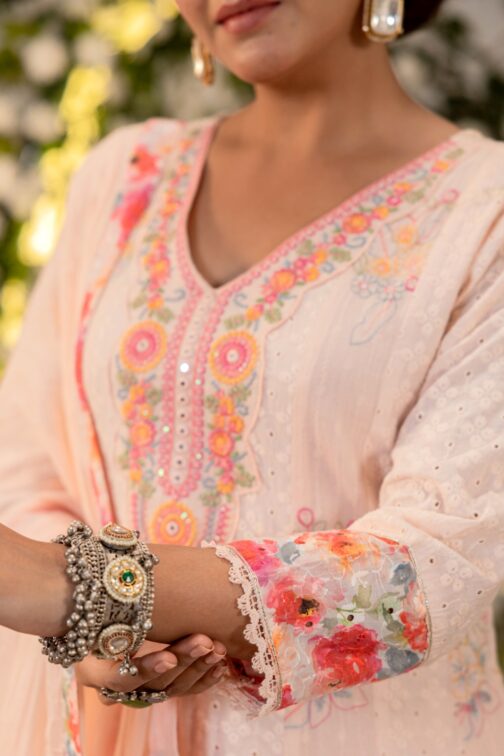 Anarkali Kurti With Digital Print & Embroidery - Image 6