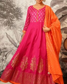 Designer Premium Art Silk Anarkali Gown