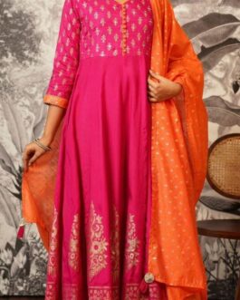 Designer Premium Art Silk Anarkali Gown