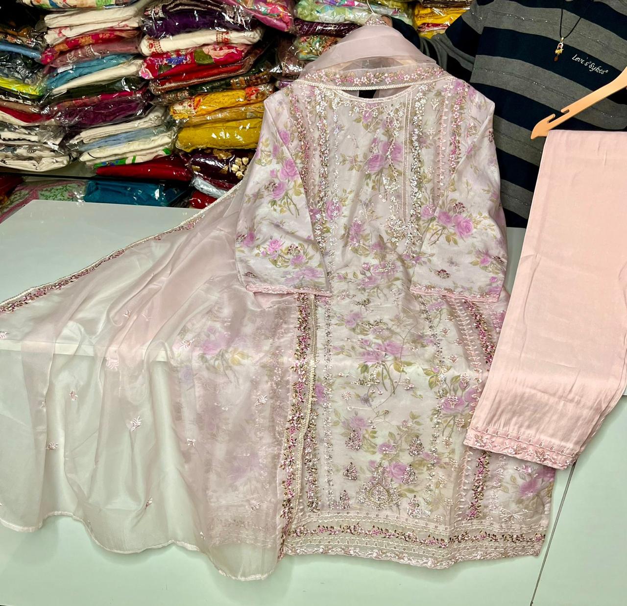 Pure Organza Pakistani Suit