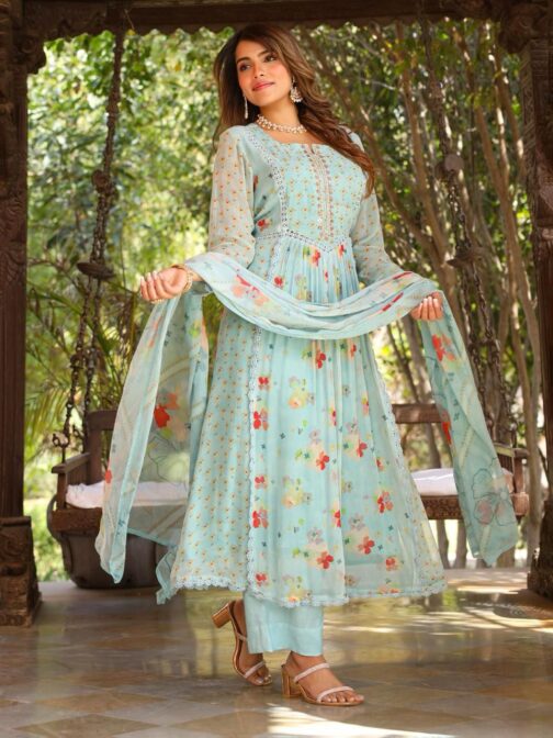 Arina- Designer Pure Chiffon Suit Set