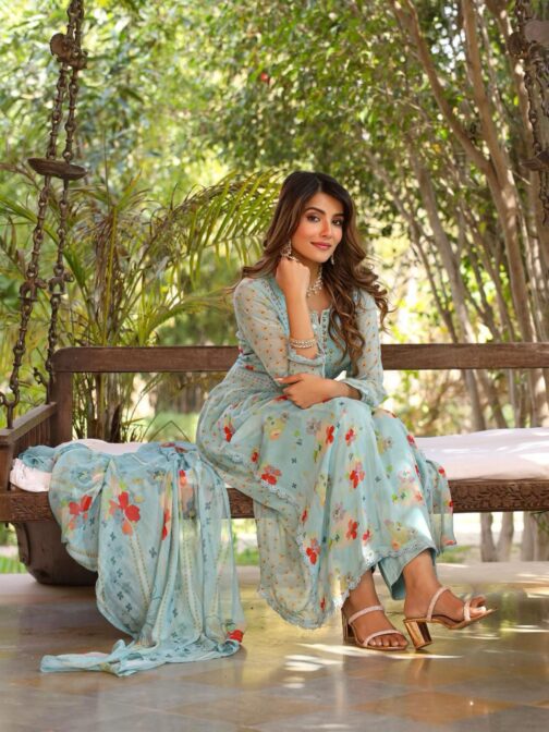 Arina- Designer Pure Chiffon Suit Set