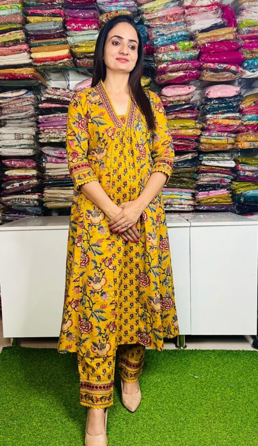 Heera- Pure Cotton Anarkali Suit Set