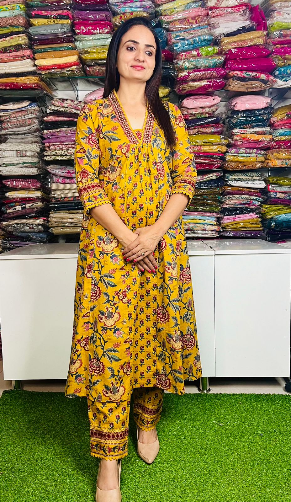 Heera- Pure Cotton Anarkali Suit Set