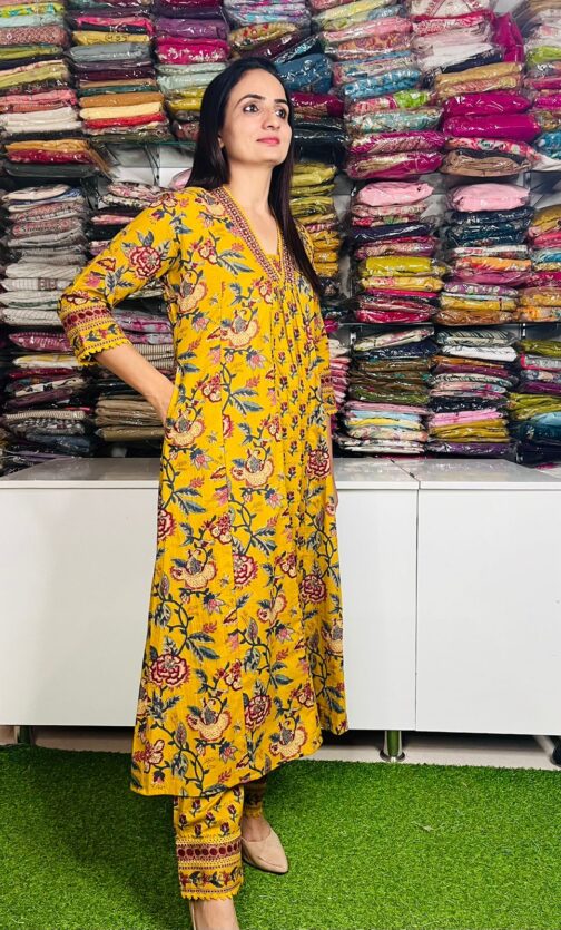 Heera- Pure Cotton Anarkali Suit Set