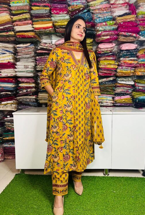 Heera- Pure Cotton Anarkali Suit Set