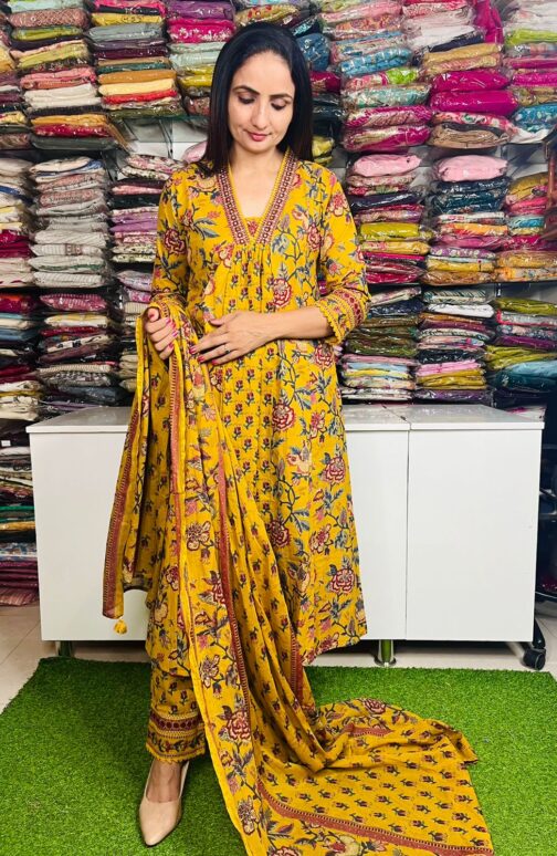 Heera- Pure Cotton Anarkali Suit Set