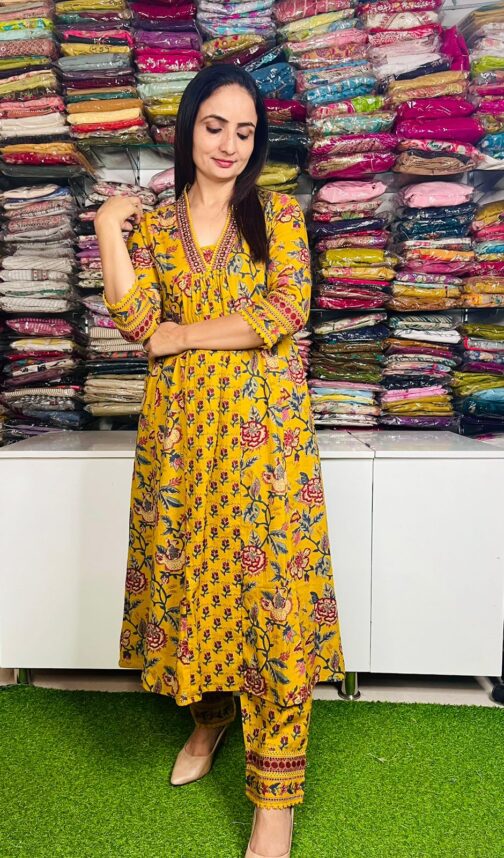 Heera- Pure Cotton Anarkali Suit Set