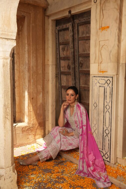 Nagma- Pure Muslin Pakistani Suit - Image 13