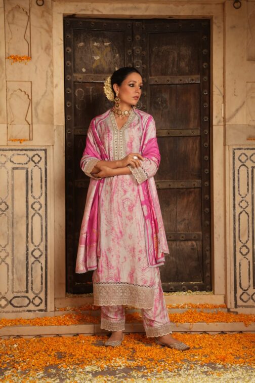 Nagma- Pure Muslin Pakistani Suit - Image 9