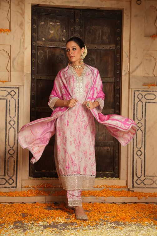 Nagma- Pure Muslin Pakistani Suit - Image 11