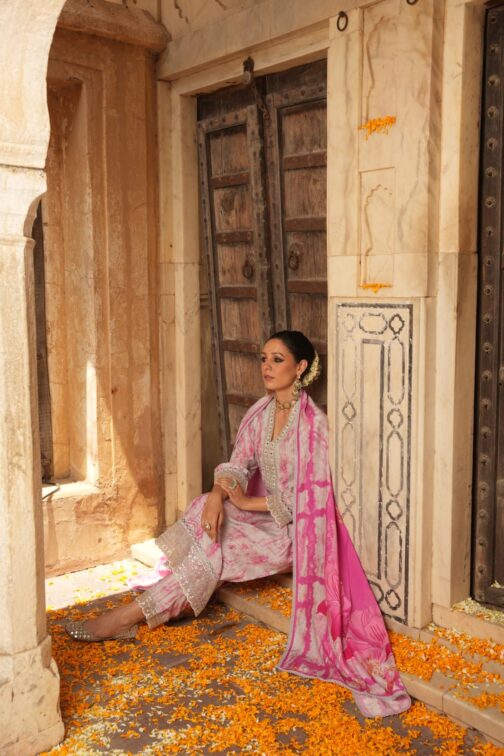 Nagma- Pure Muslin Pakistani Suit - Image 12