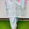 Sahira- Designer Pakistani Suit with Digital Print Organza Dupatta - Image 3