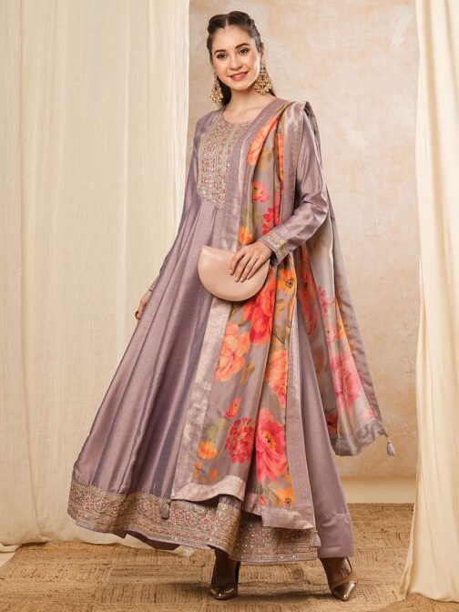 Maisha - Silk Anarkali Gown
