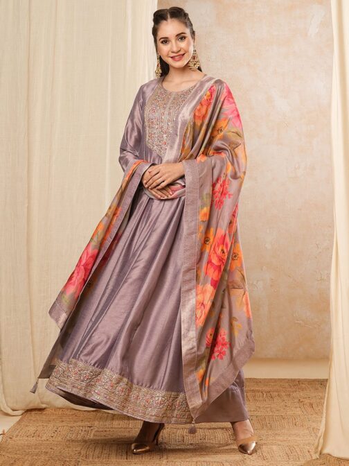 Maisha - Silk Anarkali Gown