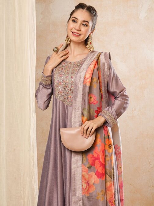 Maisha - Silk Anarkali Gown