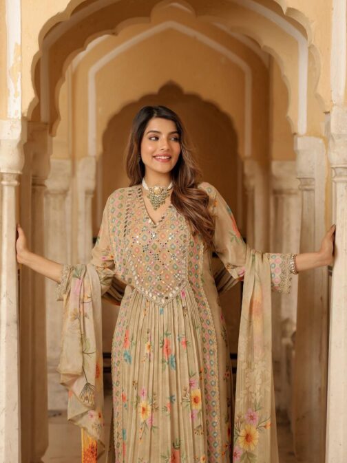 Neena - Designer Pure Chiffon Suit Set