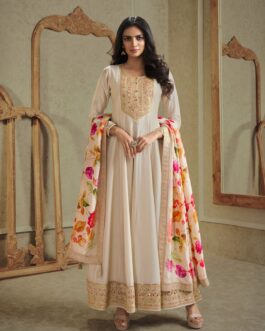 Beautiful Silk Anarkali Gown