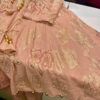 Blush Floral Anarkali Suit with Banarsi Weaving