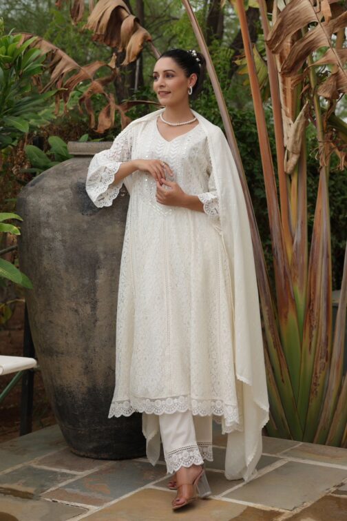 Crocia Anarkali Set