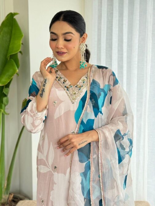 Pure Natural Crape Designer Suit