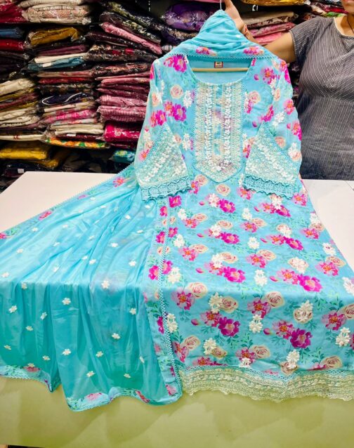 Digital Print Pure Chinon Pakistani Suit