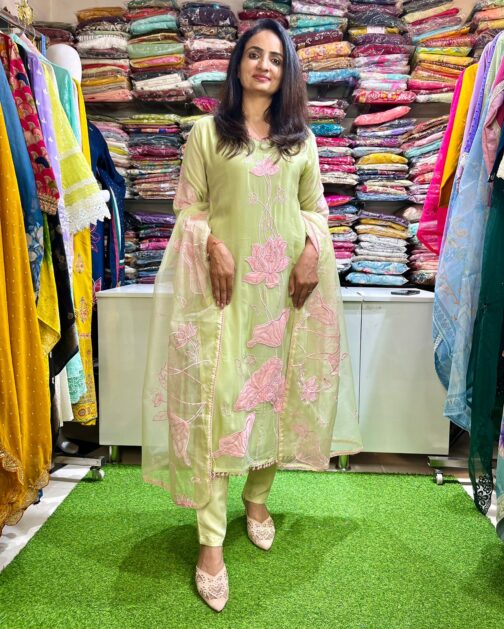 Designer Pure Organza Suit