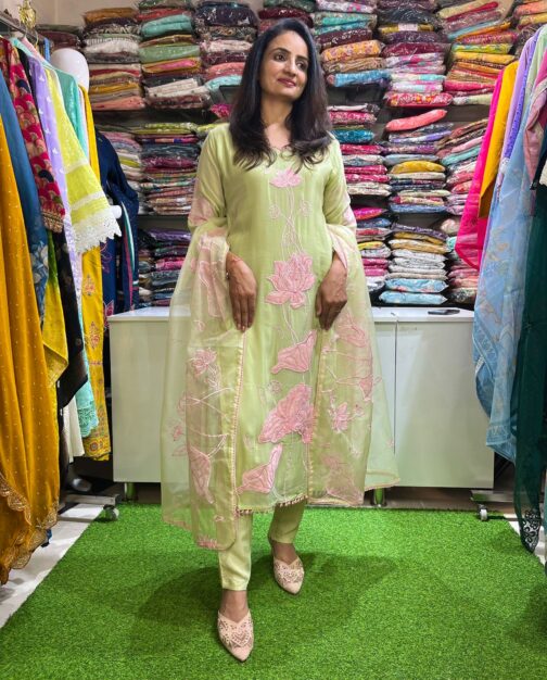 Designer Pure Organza Suit