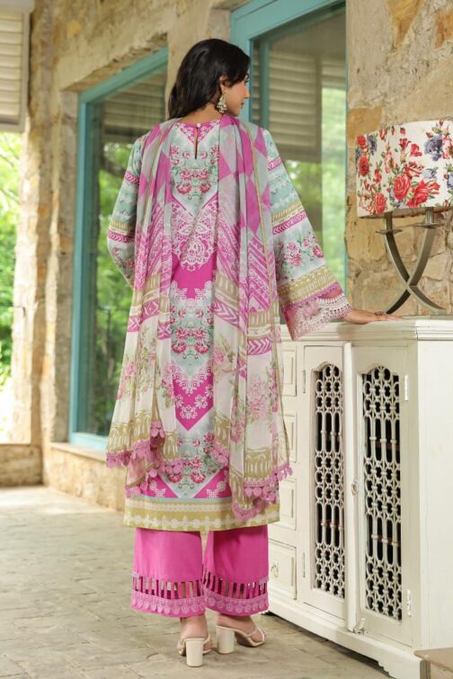 Pakistani Embroidered Suit with Pure Dupatta