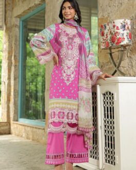 Pakistani Embroidered Suit with Pure Dupatta