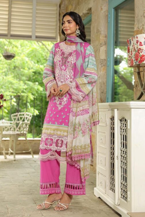 Pakistani Embroidered Suit with Pure Dupatta