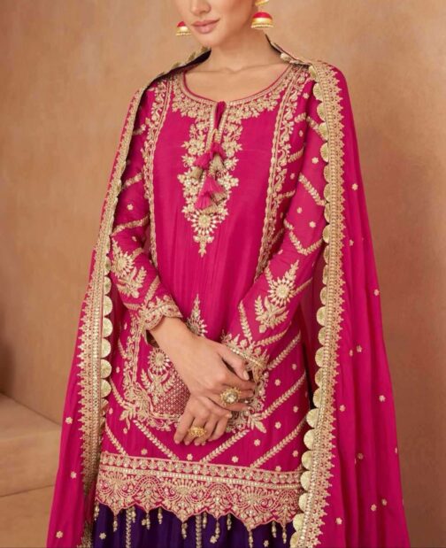 Pink Exquisite Party Wear Premium Lehenga Suit Set with Embroidery & Mirror Work