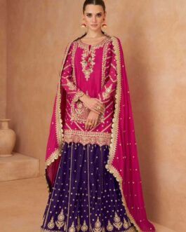 Pink Exquisite Party Wear Premium Lehenga Suit Set with Embroidery & Mirror Work