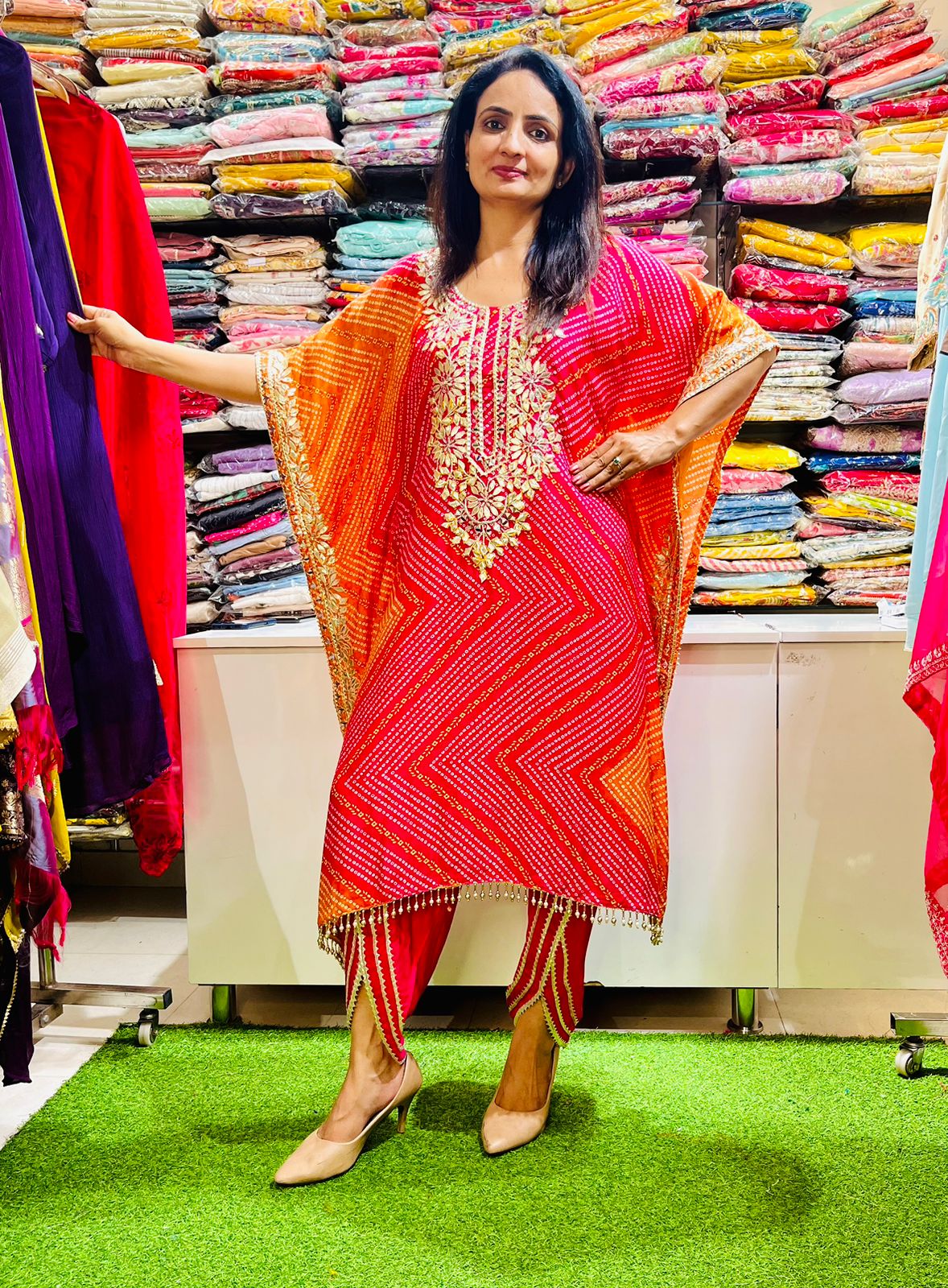 Designer kaftan Set with Tulip Pants