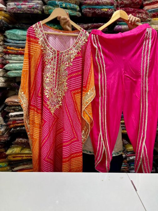 Designer kaftan Set with Tulip Pants
