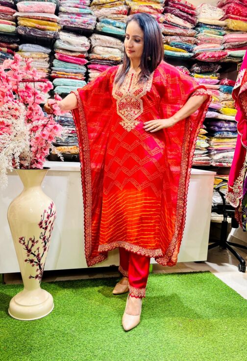 Designer Pure Crape Kaftan