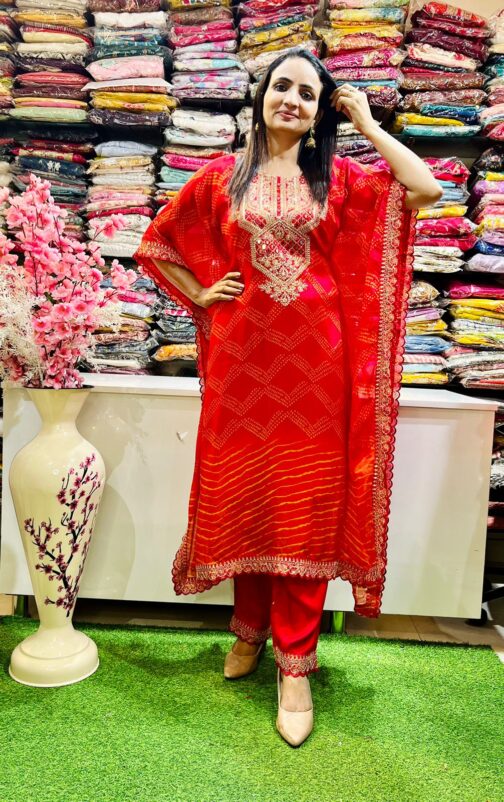 Designer Pure Crape Kaftan