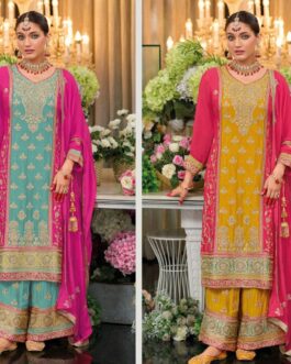 Pure Chinon Embroidered Party Wear Suit