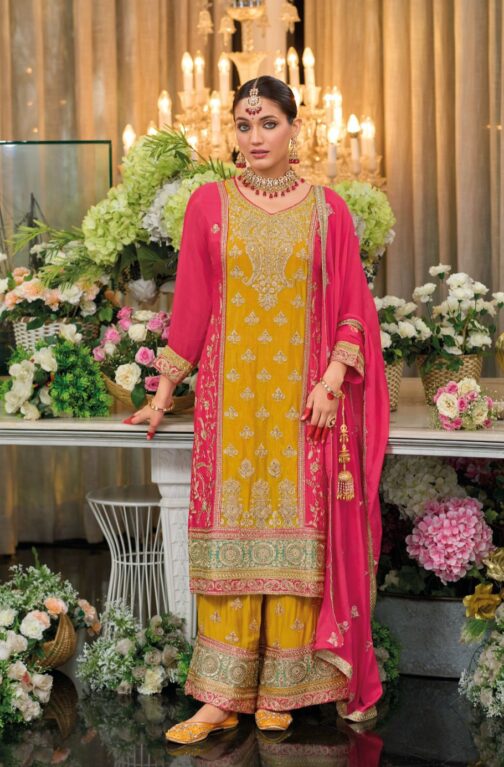 Pure Chinon Embroidered Party Wear Suit