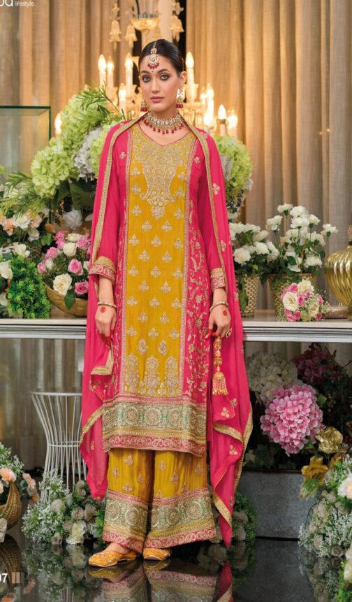 Pure Chinon Embroidered Party Wear Suit