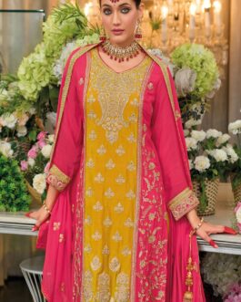 Pure Chinon Embroidered Party Wear Suit